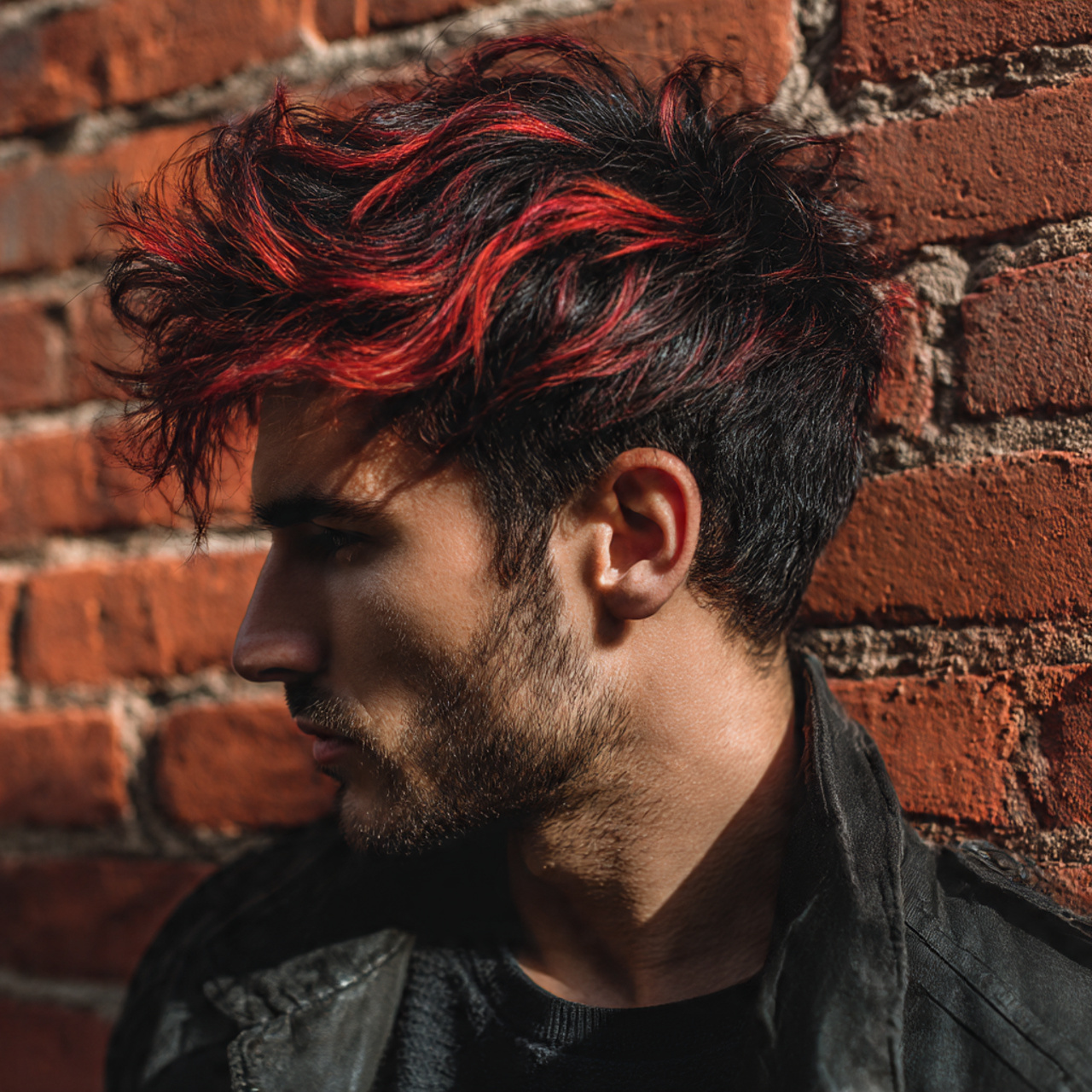 a stylish man with dark hair and