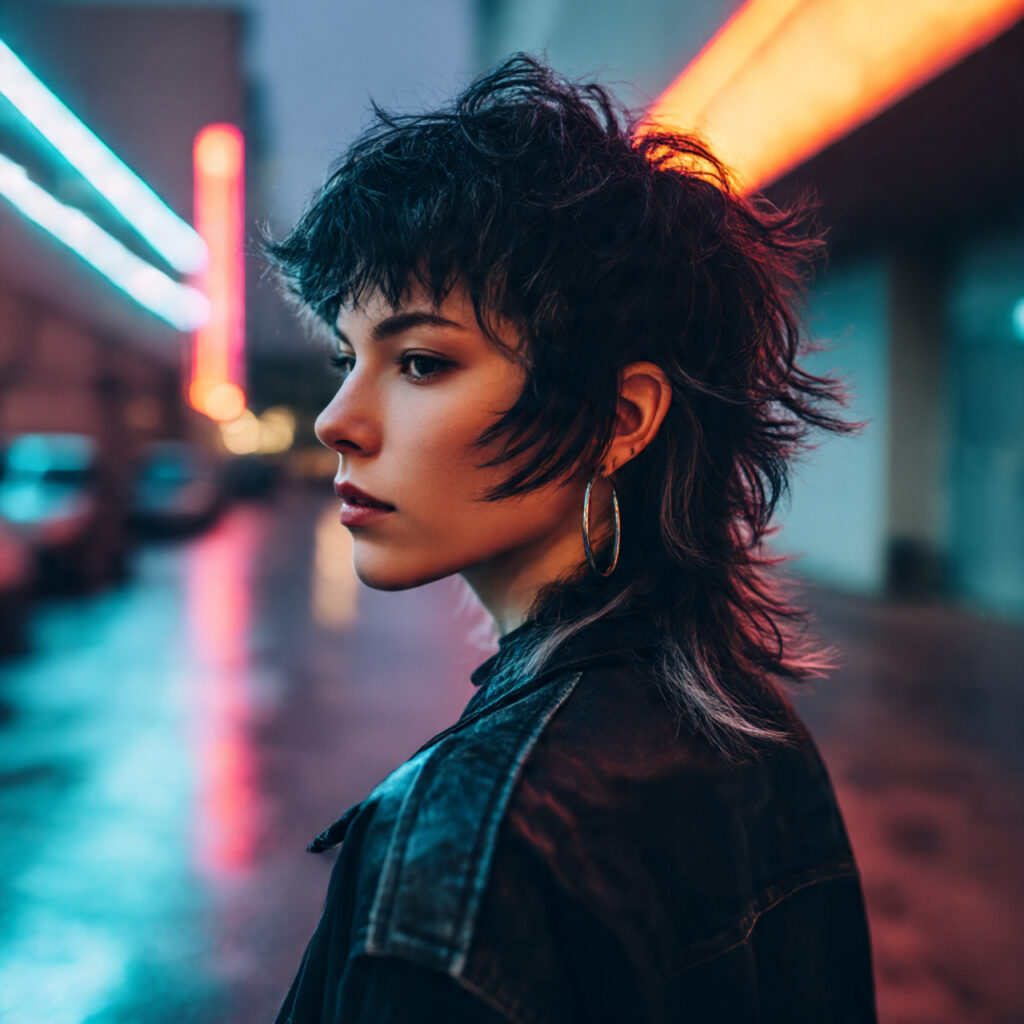 a stylish mullet wolf cut women hairstyle