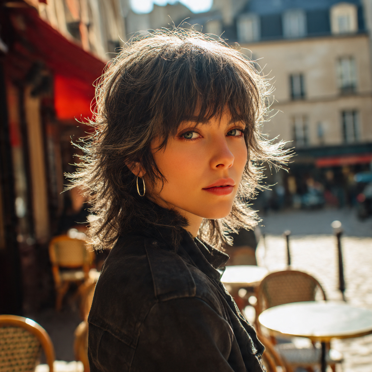 a stylish mullet wolf cut women with 1