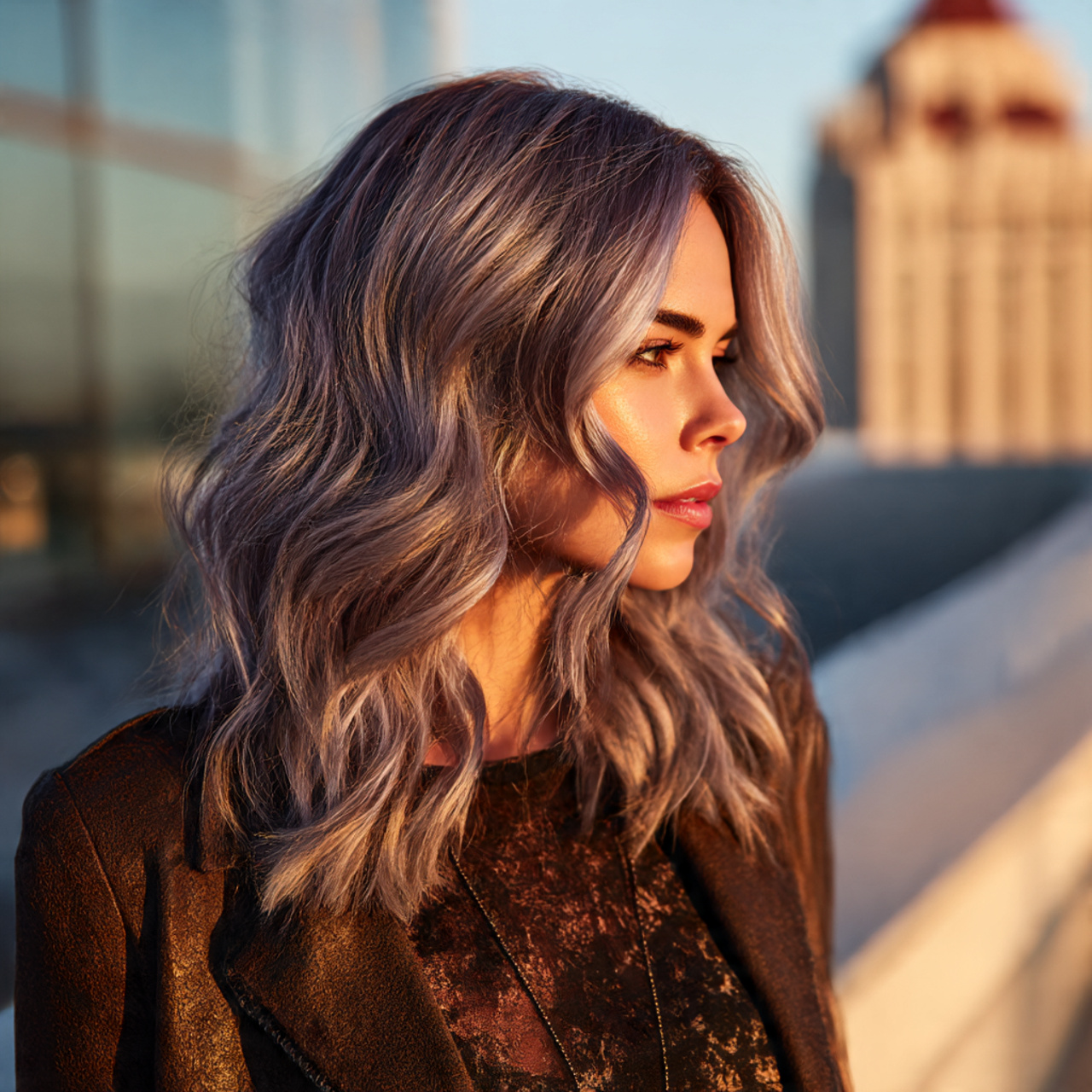 a stylish woman showcasing hair trends 2026