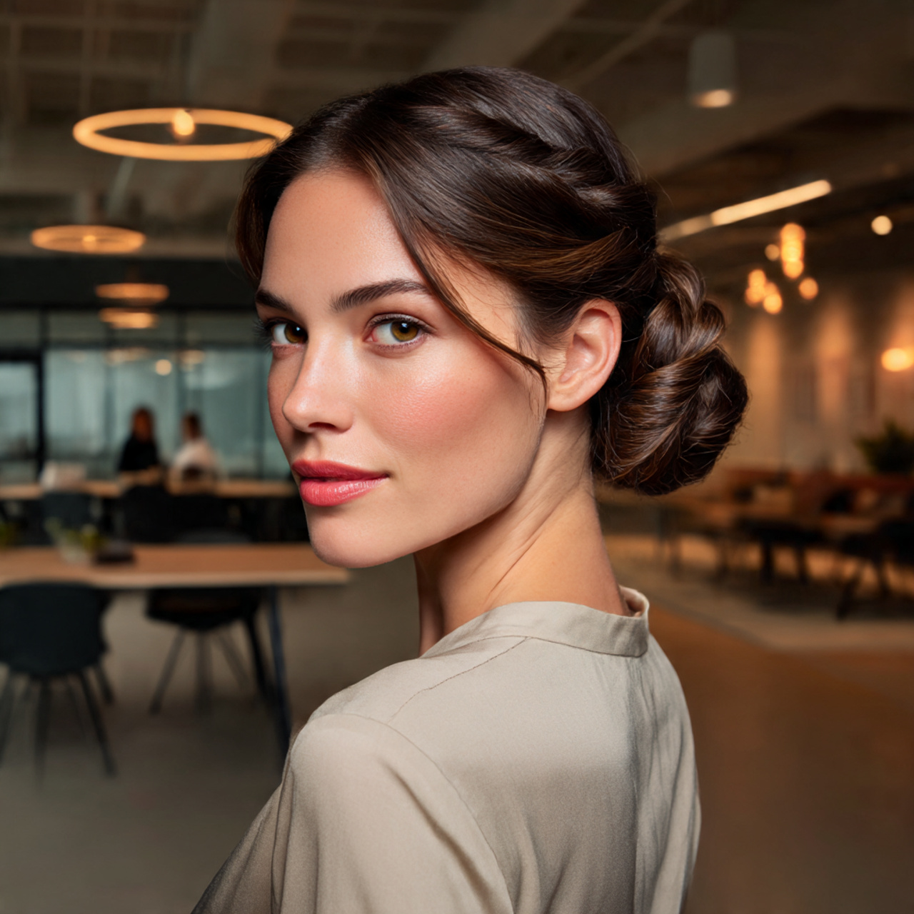 a stylish woman wearing a business casual