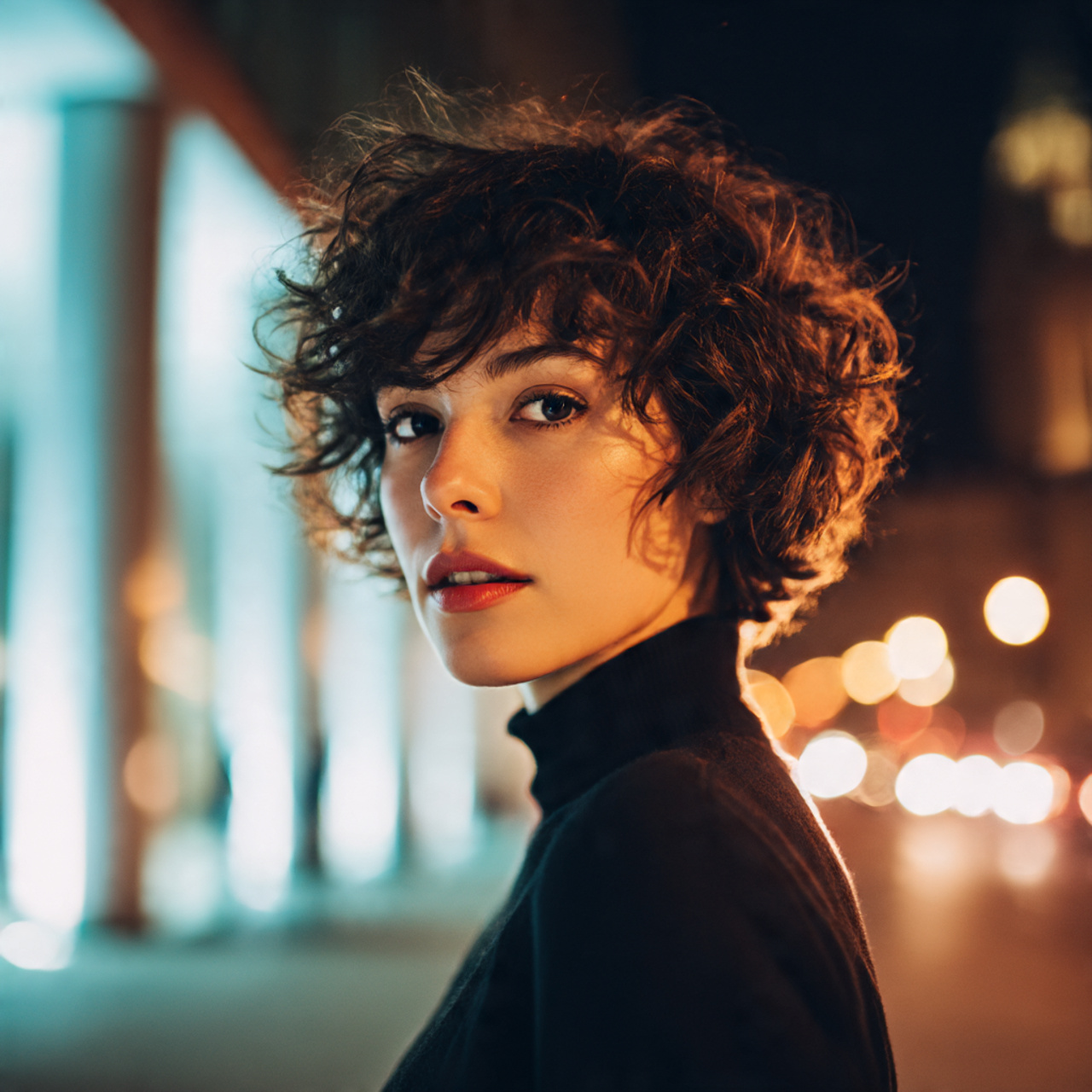 27 Stunning Face-Framing Curly Hair Ideas for Every Curl Type 6 a stylish woman with a short bob