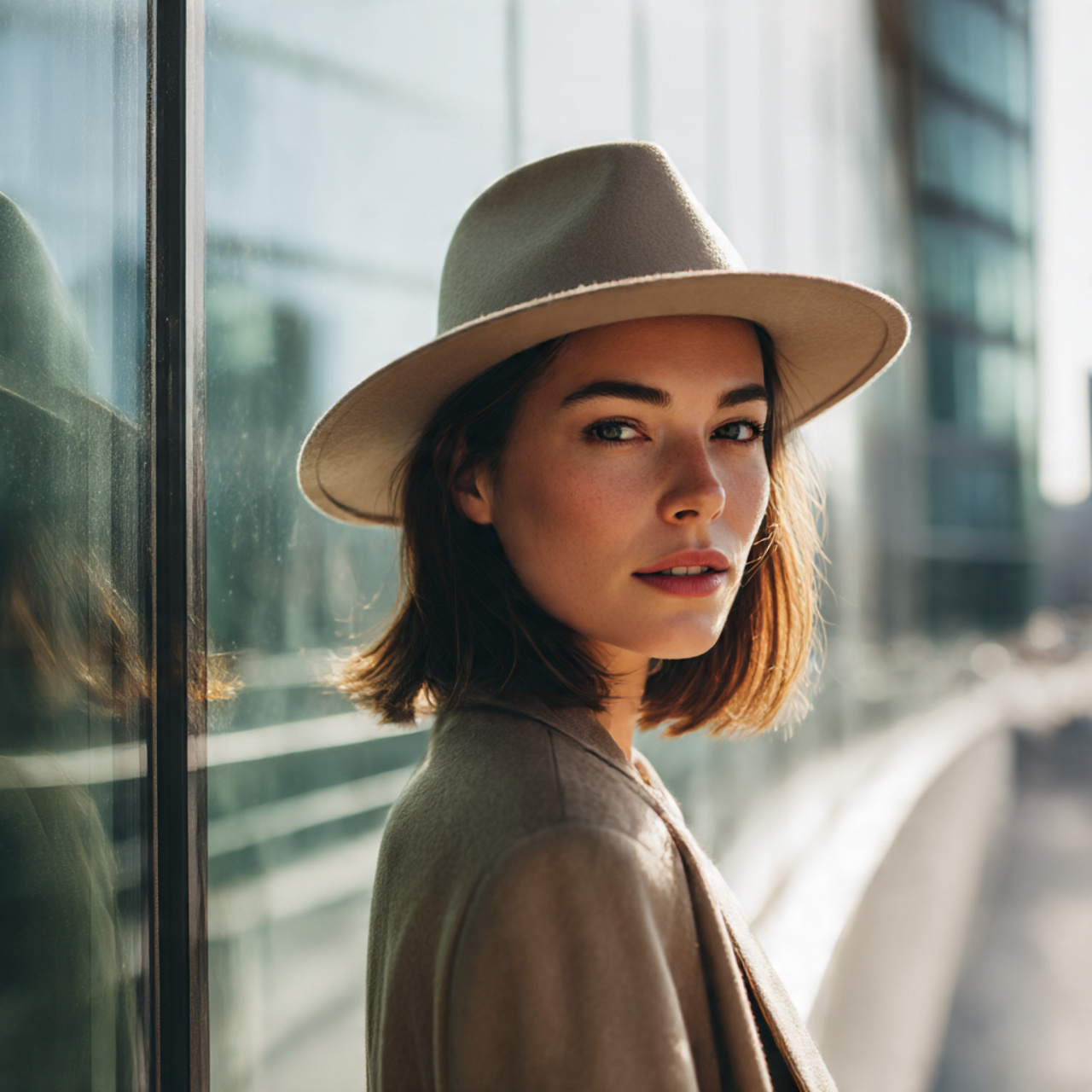 a stylish woman with a sleek polished 1