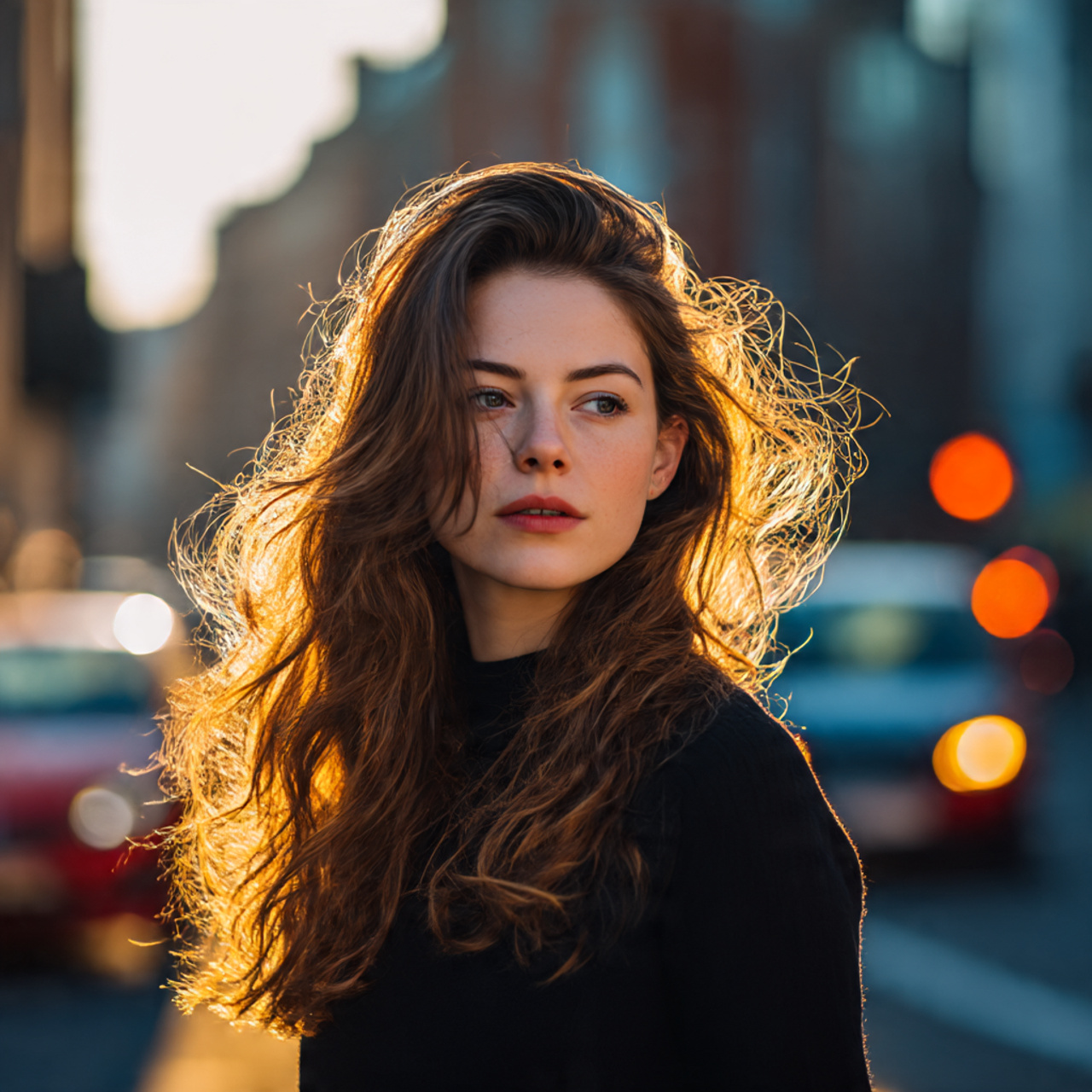 a stylish woman with an oval face