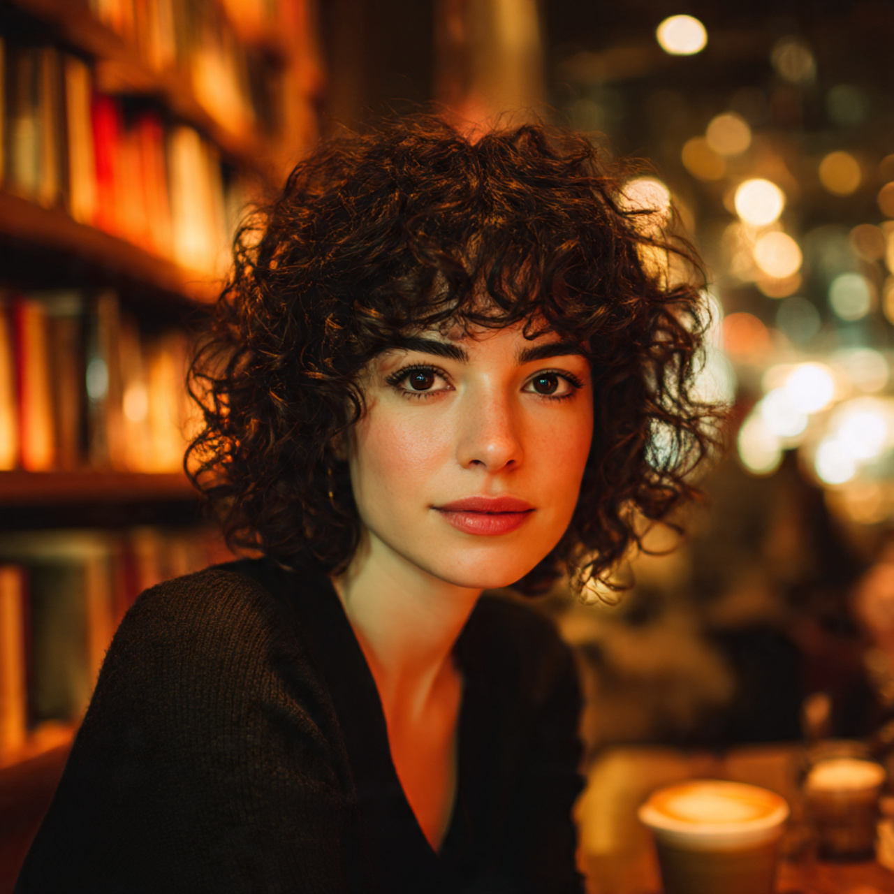 27 Stunning Face-Framing Curly Hair Ideas for Every Curl Type 2 a stylish woman with face framing curly hair