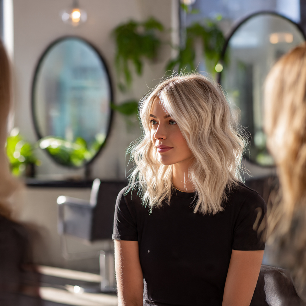 a stylish woman with icy blonde hair 1