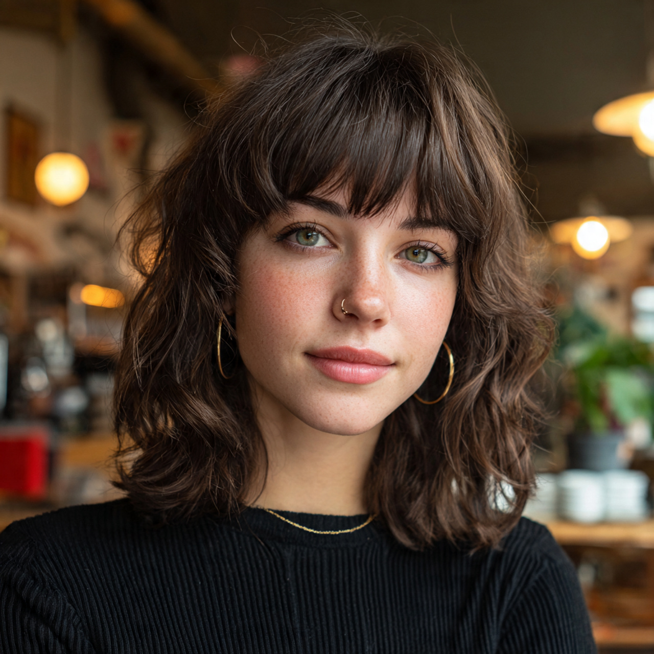 a stylish woman with light olive skin