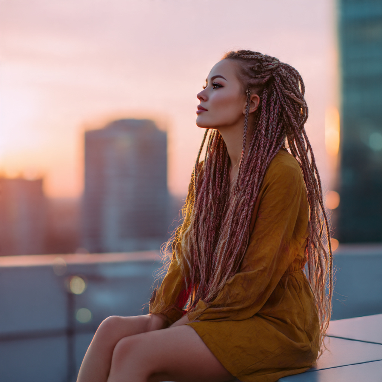 27 Stunning Micro Braid Hairstyles You Need Now! 7 a stylish woman with long micro braid