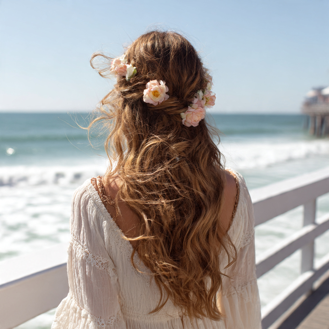 a stylish woman with seasonal spring and