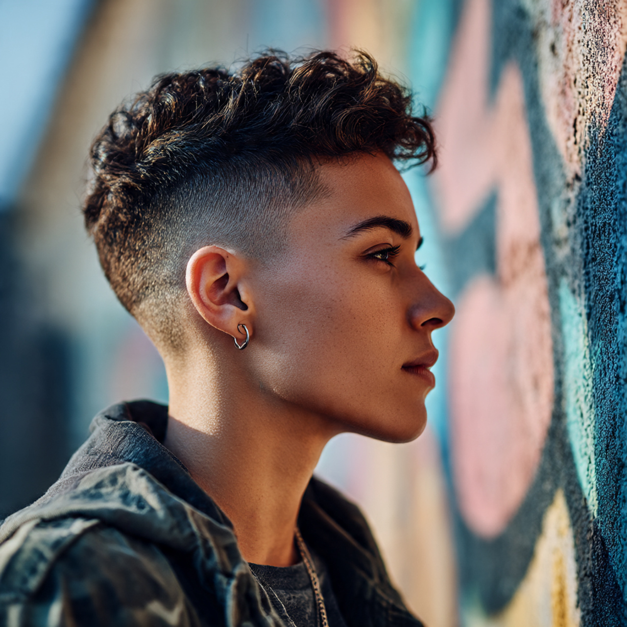 a stylish young person with an edgy