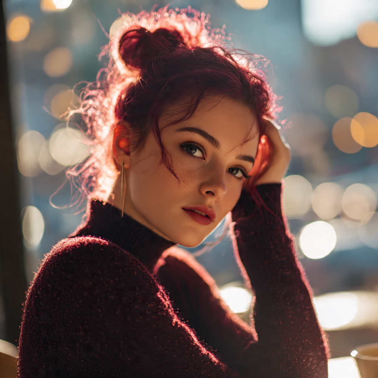 27 Gorgeous Peekaboo Hair Color Ideas Revealed To Enhance Looks 21 a stylish young woman showing dark burgundy