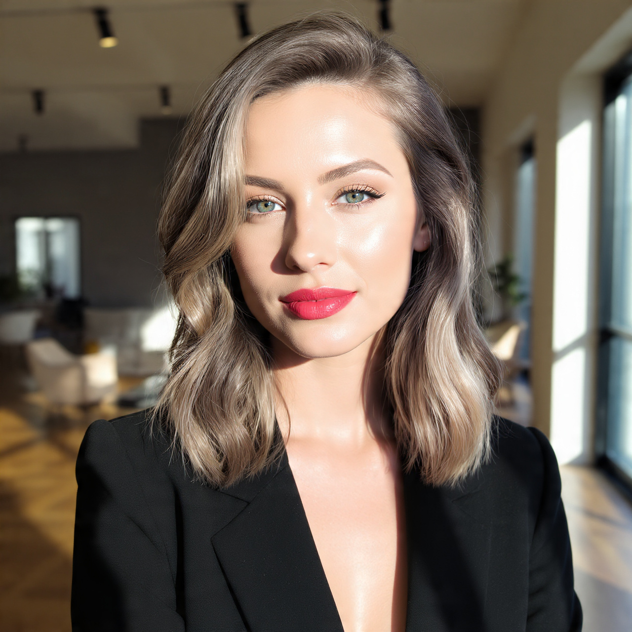 a stylish young woman with a diamond