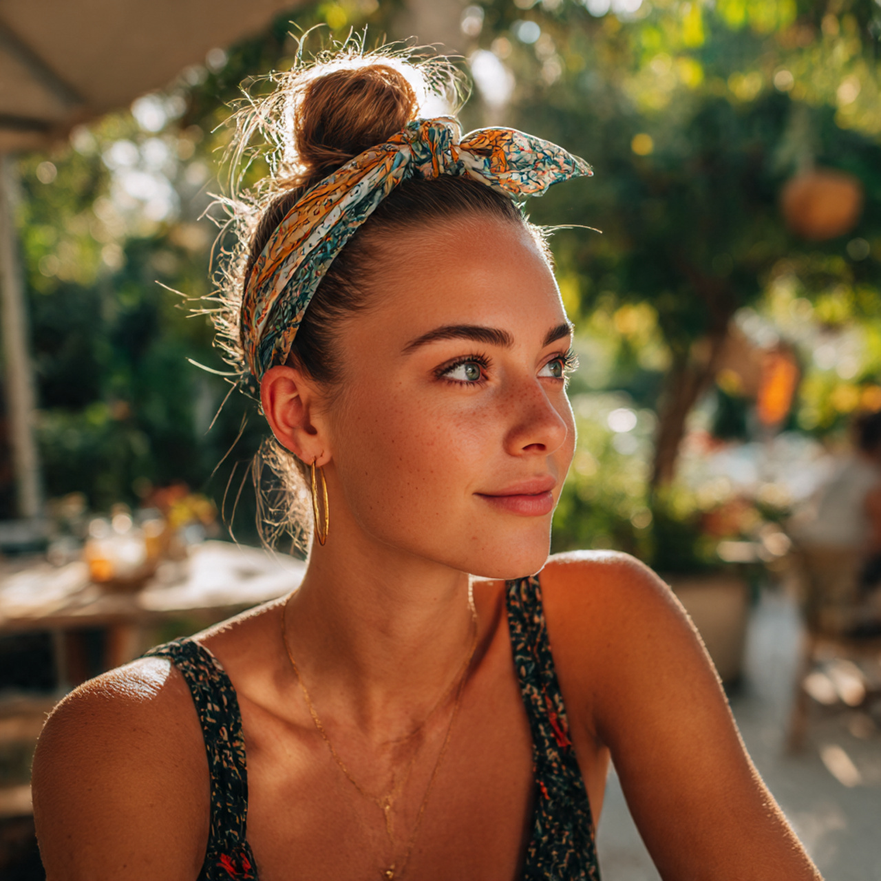 27 Chic & Easy Summer Hairstyles: Humidity-Proof Looks 6 a stylish young woman with a headband