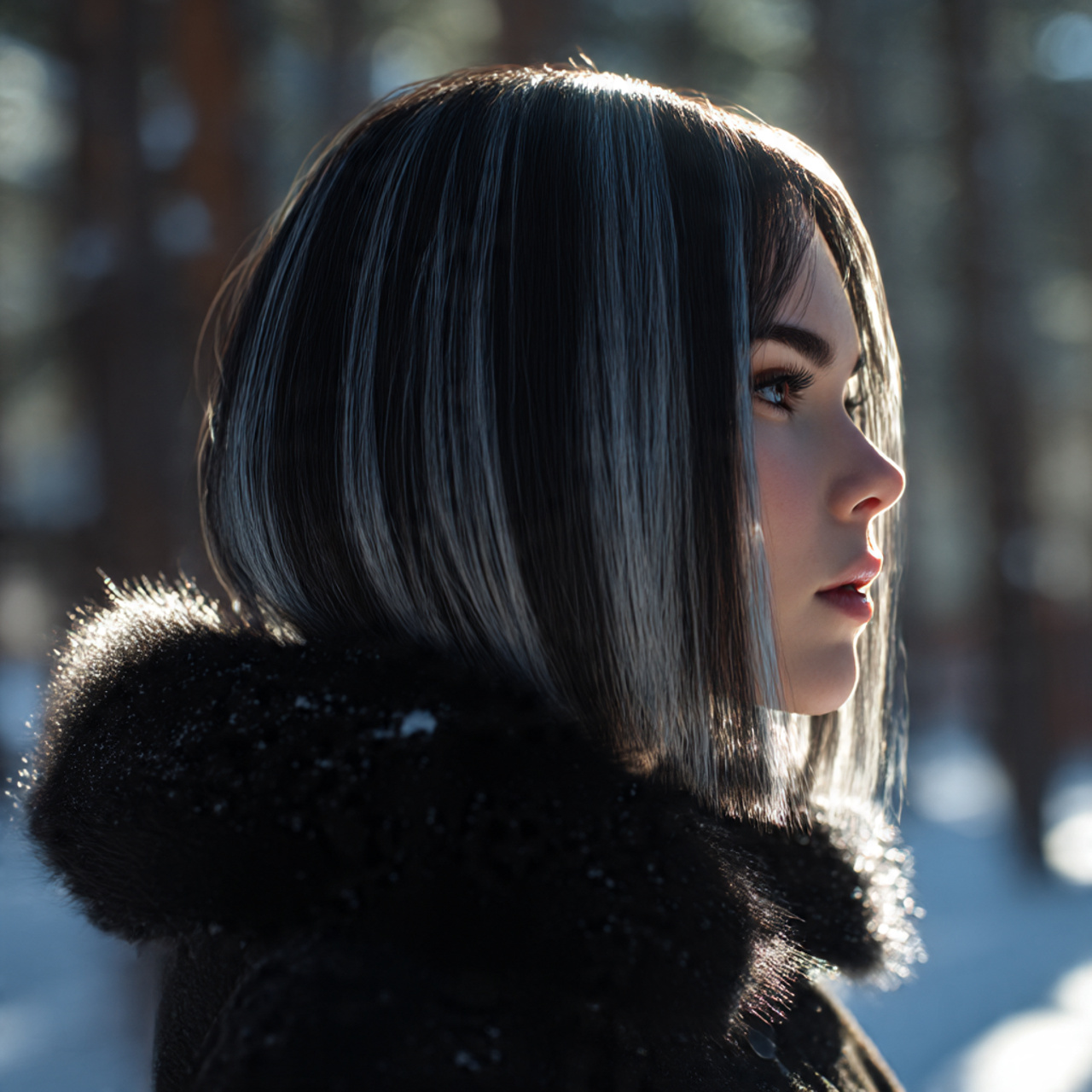 27 Hottest Winter Wolf Cut Ideas & Styles 6 a stylish young woman with a sleek