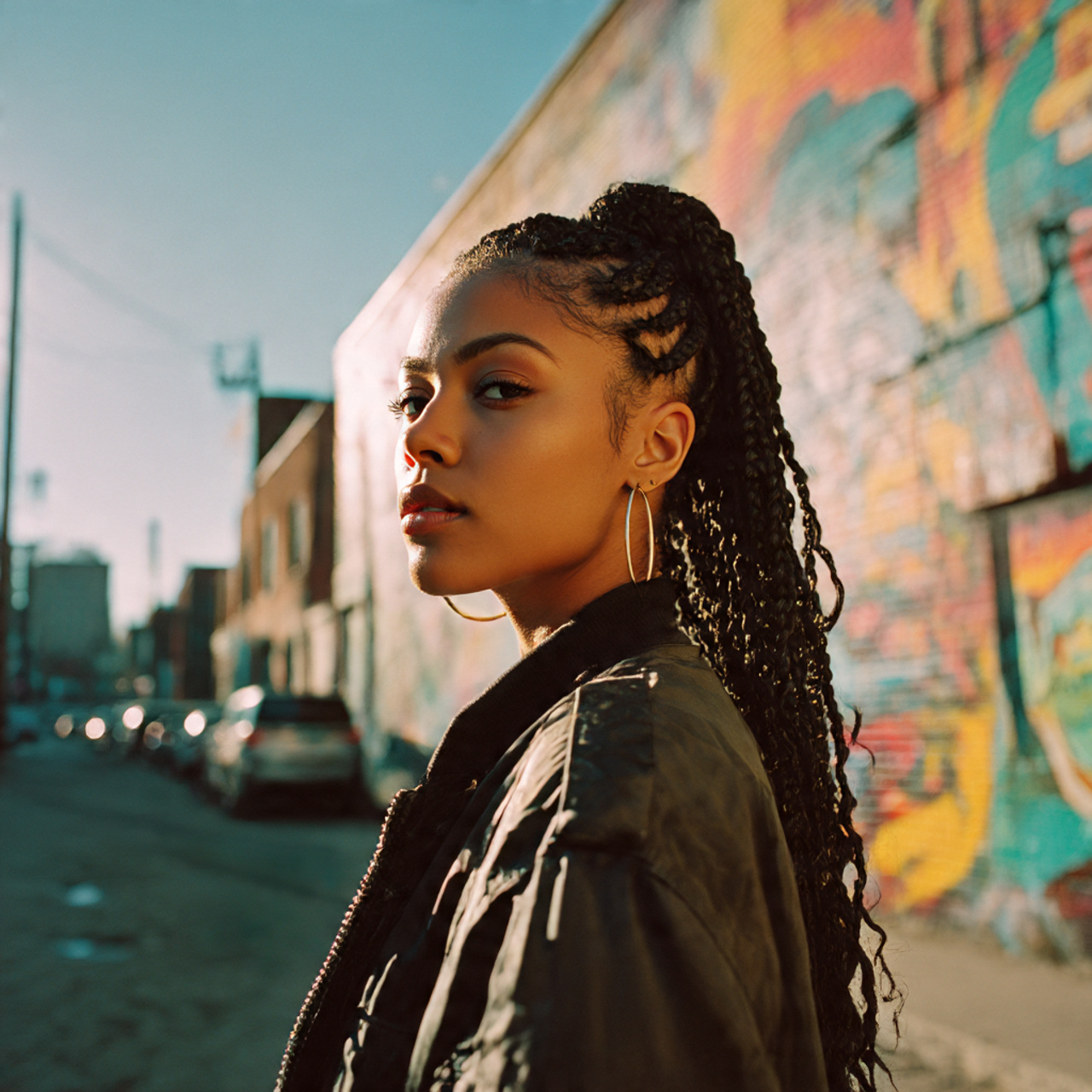 27 Stunning Micro Braid Hairstyles You Need Now! 11 a stylish young woman with half up half down