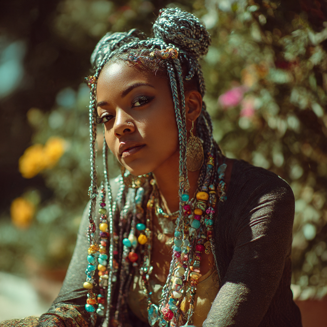 27 Stunning Micro Braid Hairstyles You Need Now! 16 a stylish young woman with micro braids