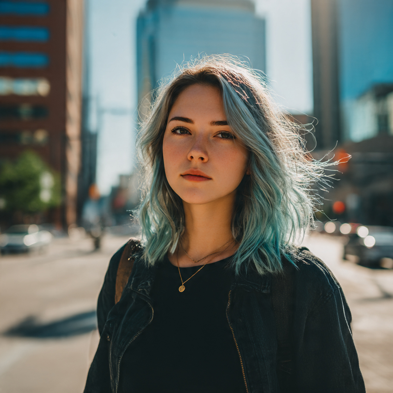 27 Gorgeous Peekaboo Hair Color Ideas Revealed To Enhance Looks 26 a stylish young woman with subtle aqua