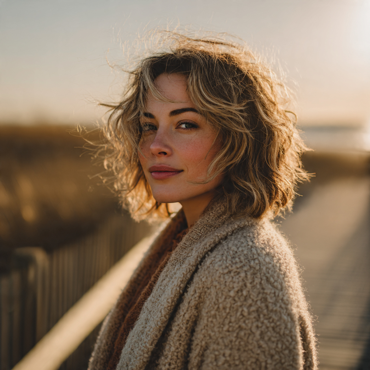 20 Shaggy Lob Ideas for a Fresh, Modern Look 9 a sunlit outdoor portrait featuring a woman