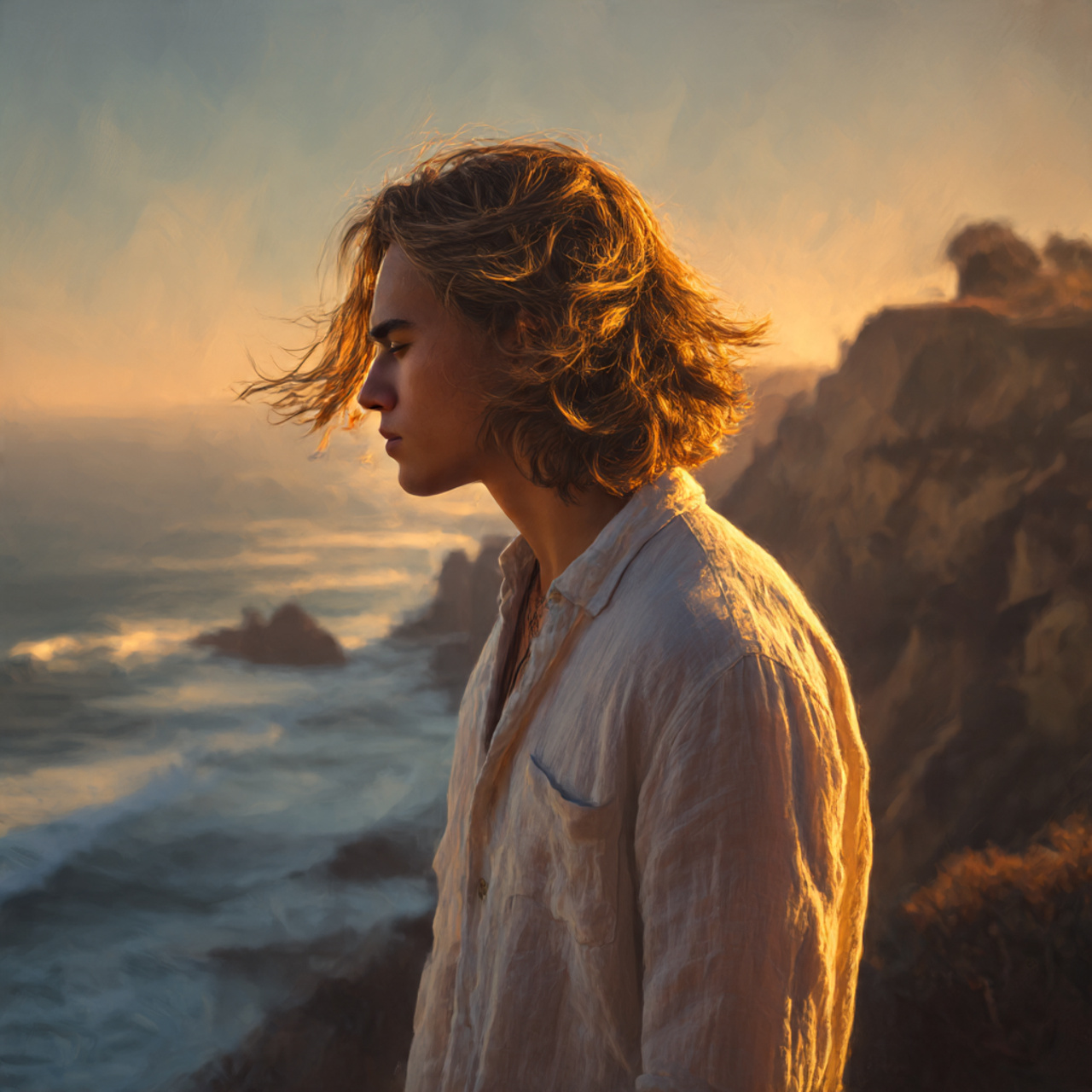 20 Modern Wolf Cut Men Ideas to Upgrade Your Style 1 a tall stylish young man with long 1