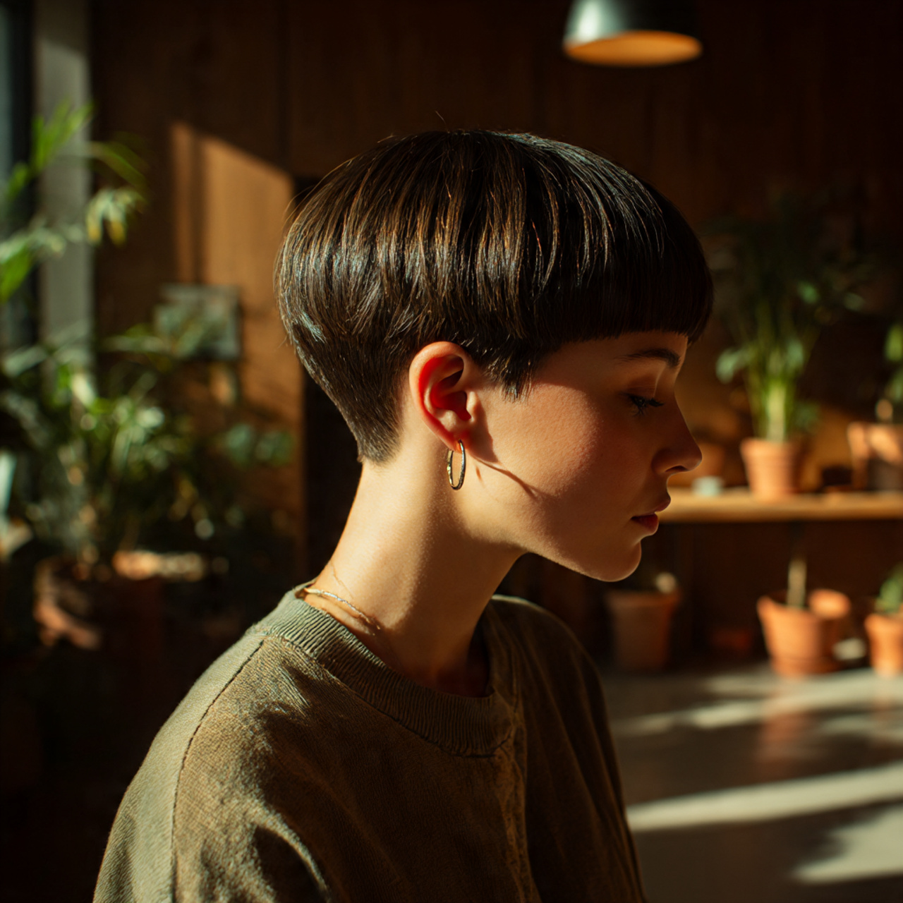 a trendy individual sporting an edgy short