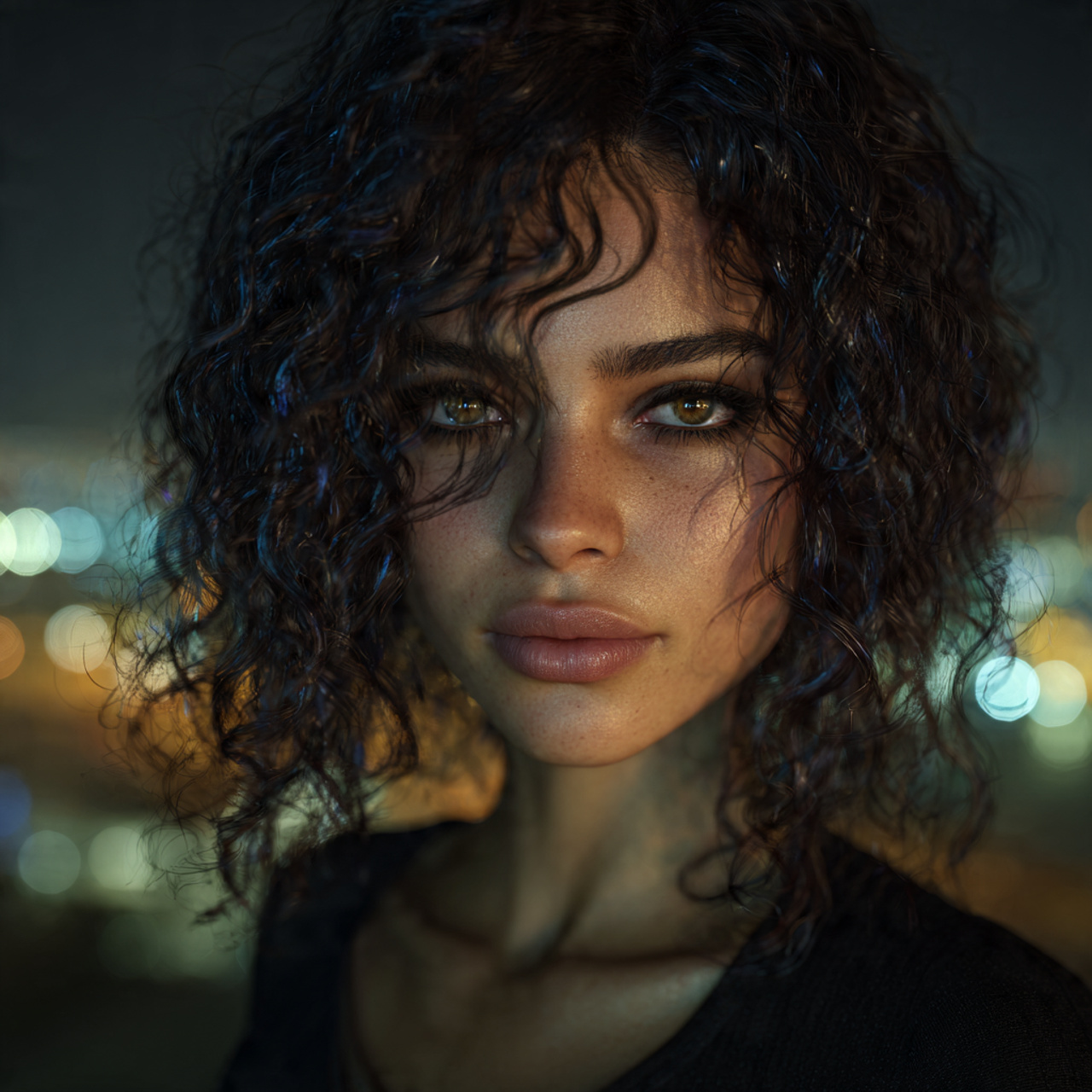 a ultra realistic portrait of a woman with 4