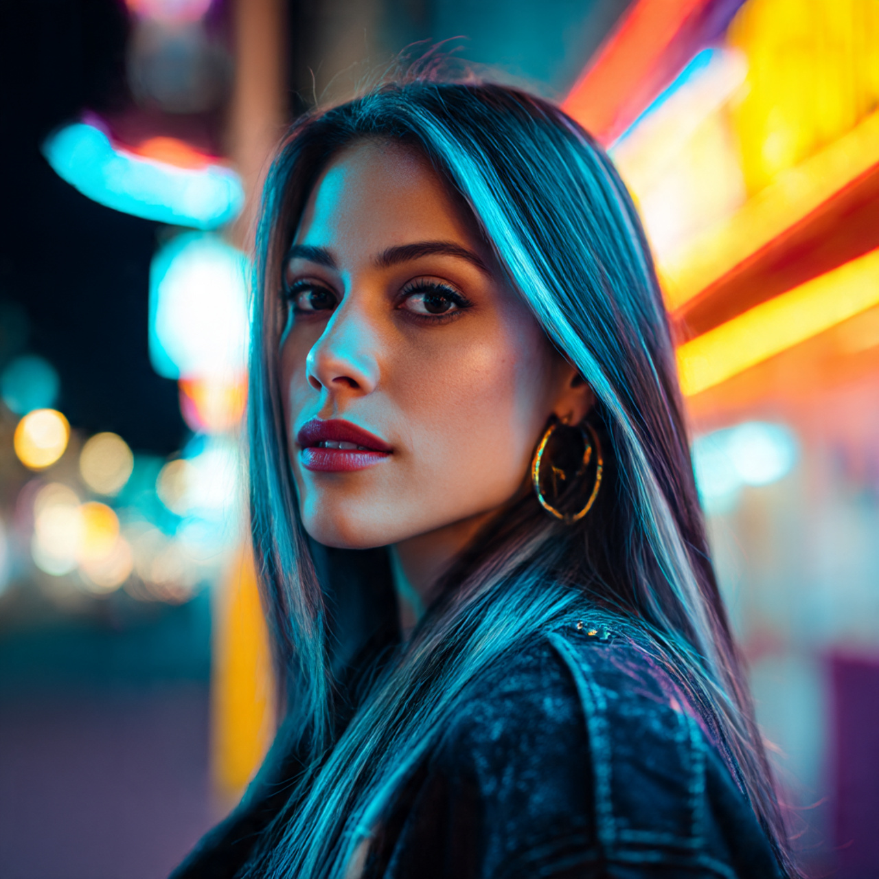 20 Silver Highlights Ideas for a Stunning New Look 5 a vibrant portrait of a brunette woman