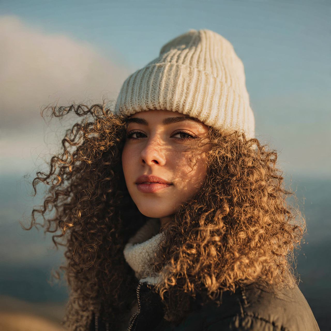 a vibrant portrait of a woman with
