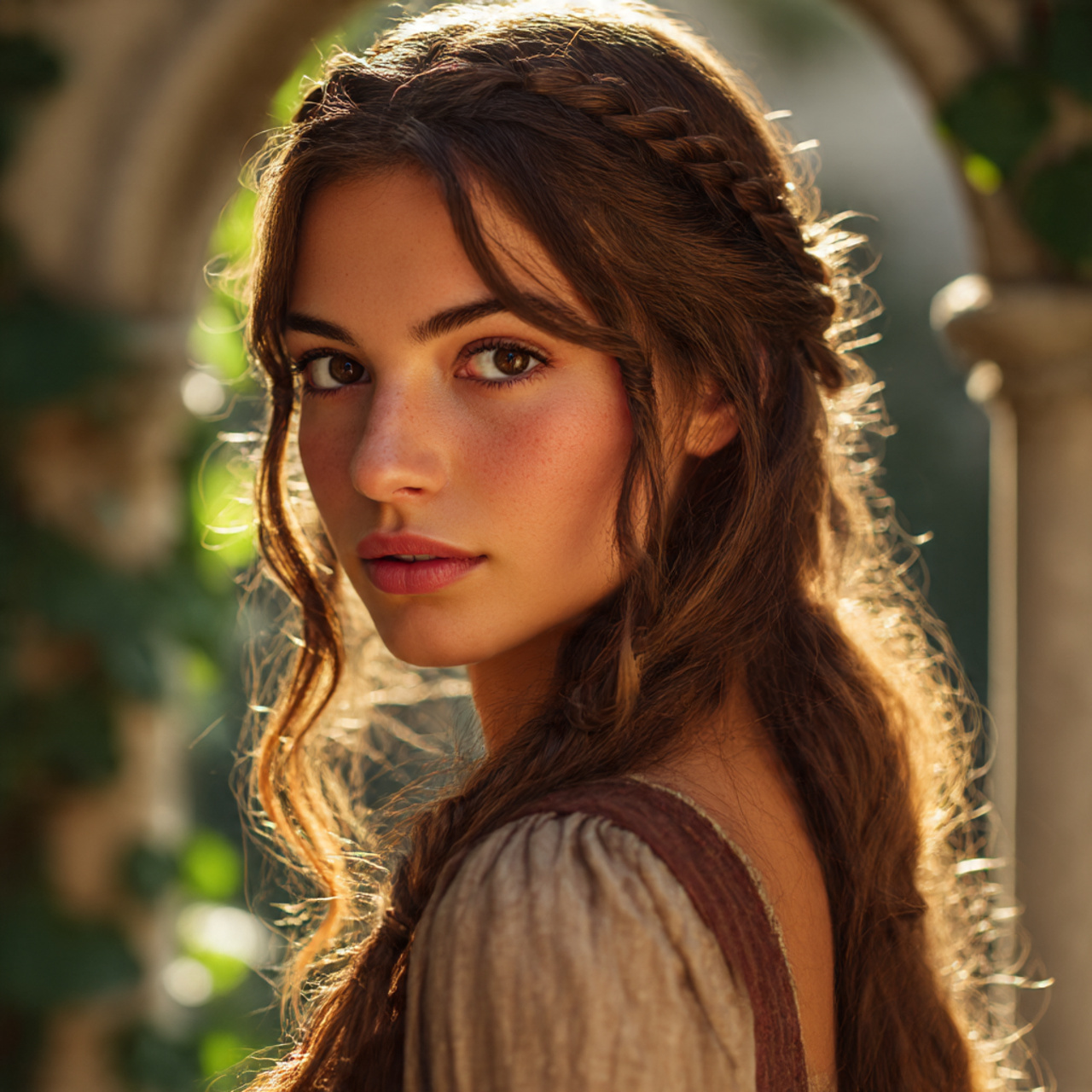 27 Perfect Medieval Princesses Hairstyles Ideas for Elegant Styling 17 a warm toned brown eyed medieval princess styled with