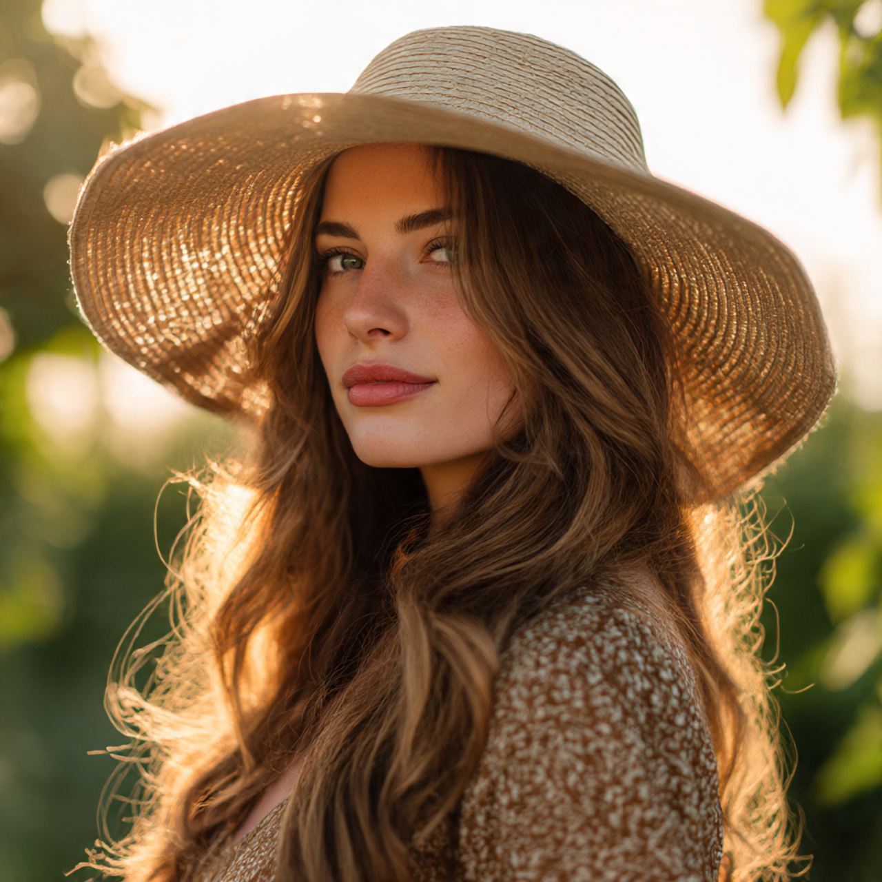 a woman outdoors with streaky sun kissed hair