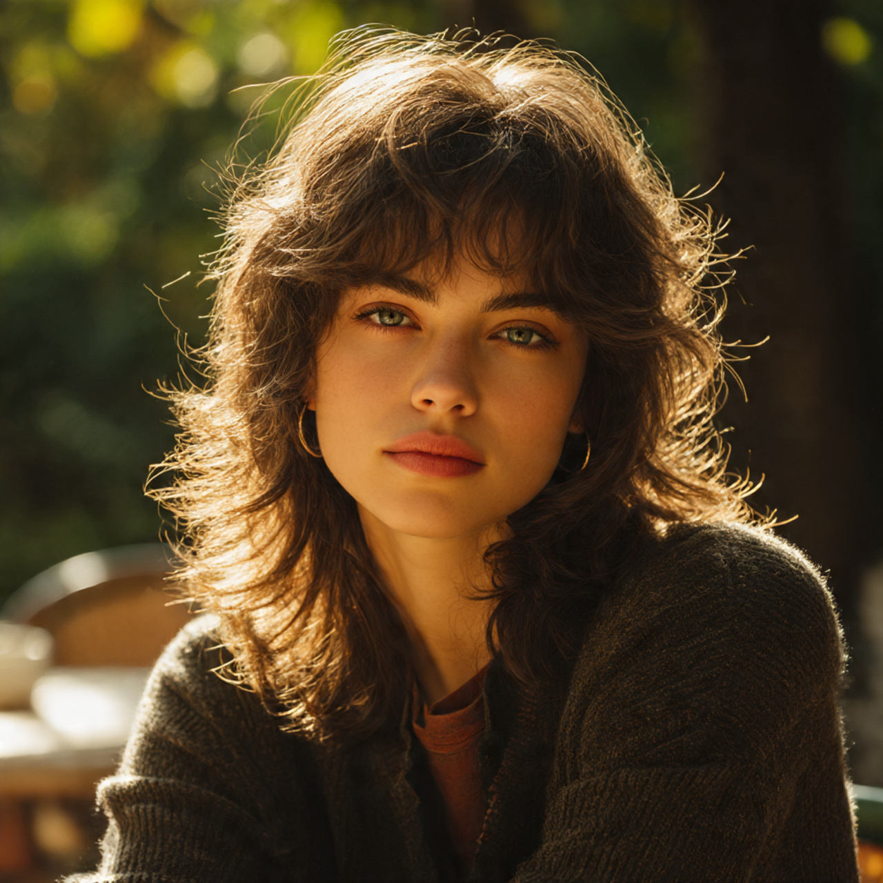 a woman with a mullet wolf cut