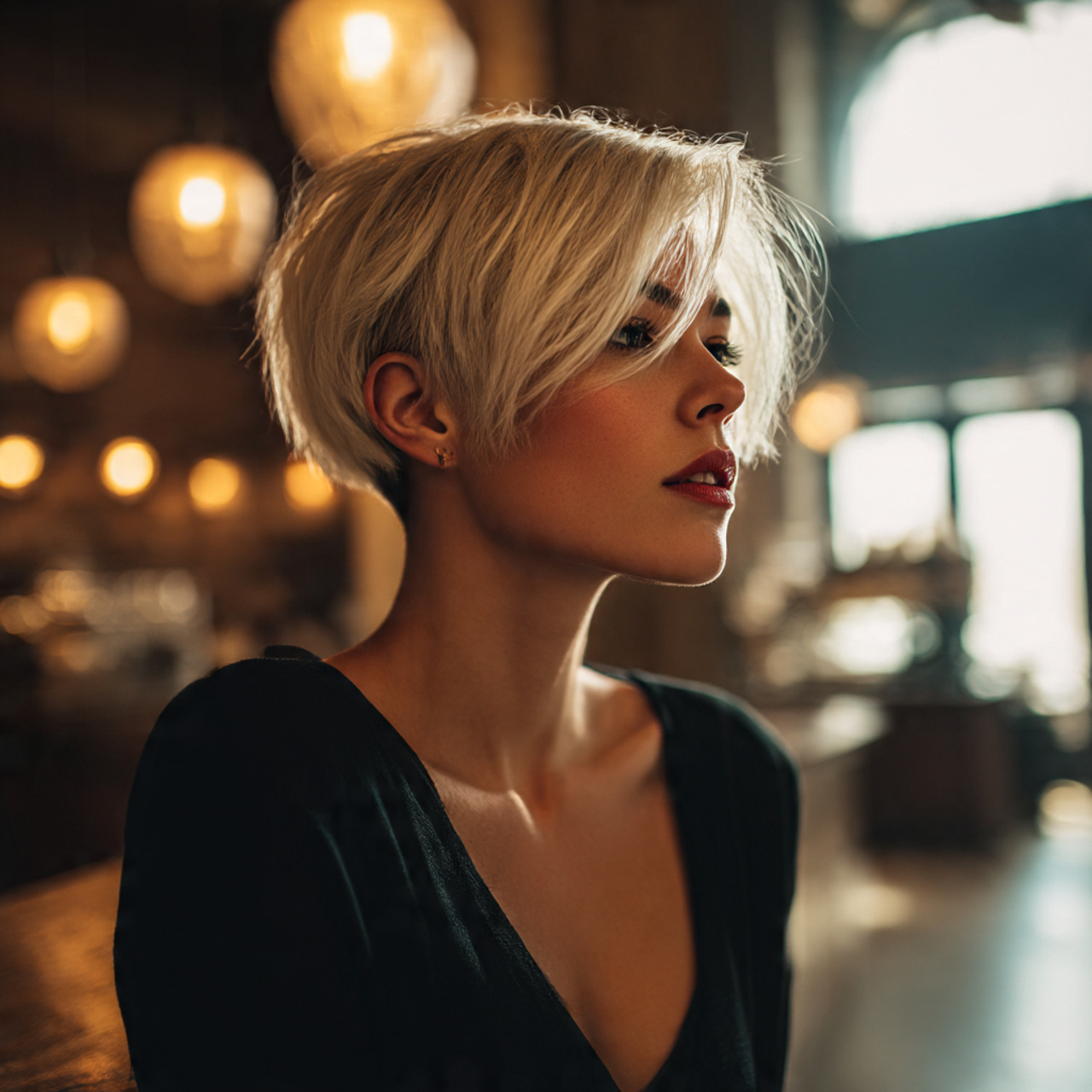 20 Undercut Bob Ideas for the Perfect Edgy Haircut 19 a woman with a platinum blonde undercut
