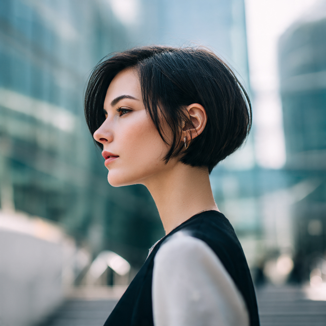 20 Undercut Bob Ideas for the Perfect Edgy Haircut 13 a woman with a sleek a line undercut