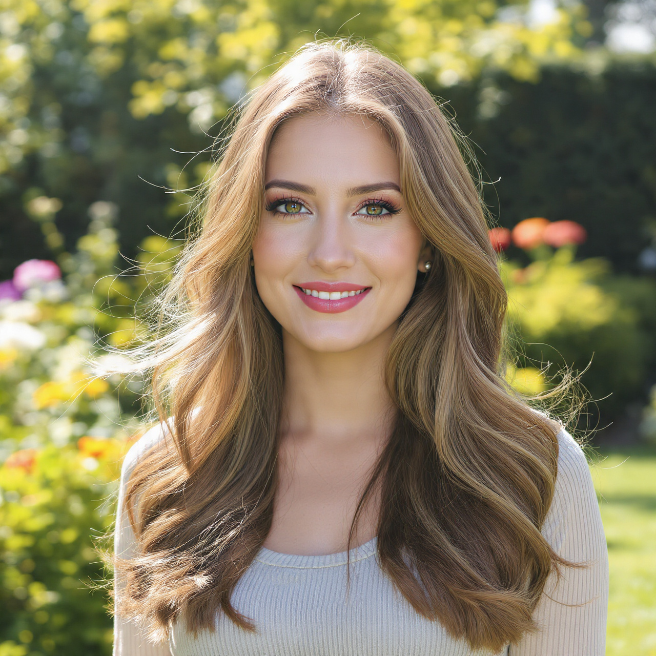 a woman with an oval shaped face and