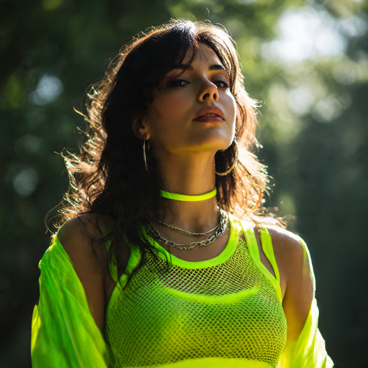 27 Gorgeous Peekaboo Hair Color Ideas Revealed To Enhance Looks 3 a woman with dark hair revealing neon