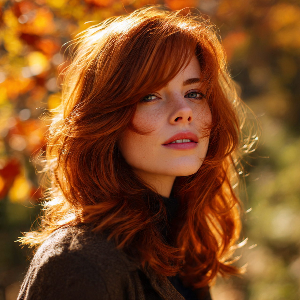 a woman with glowing warm skin and