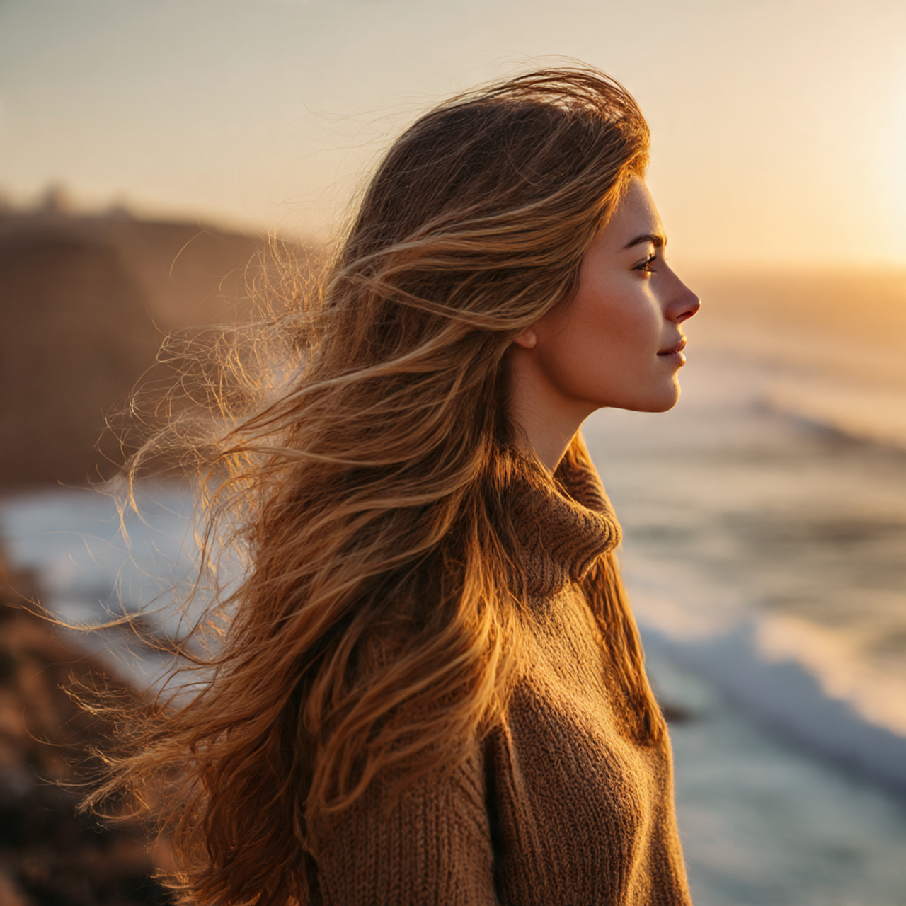 a woman with long hair in graduated