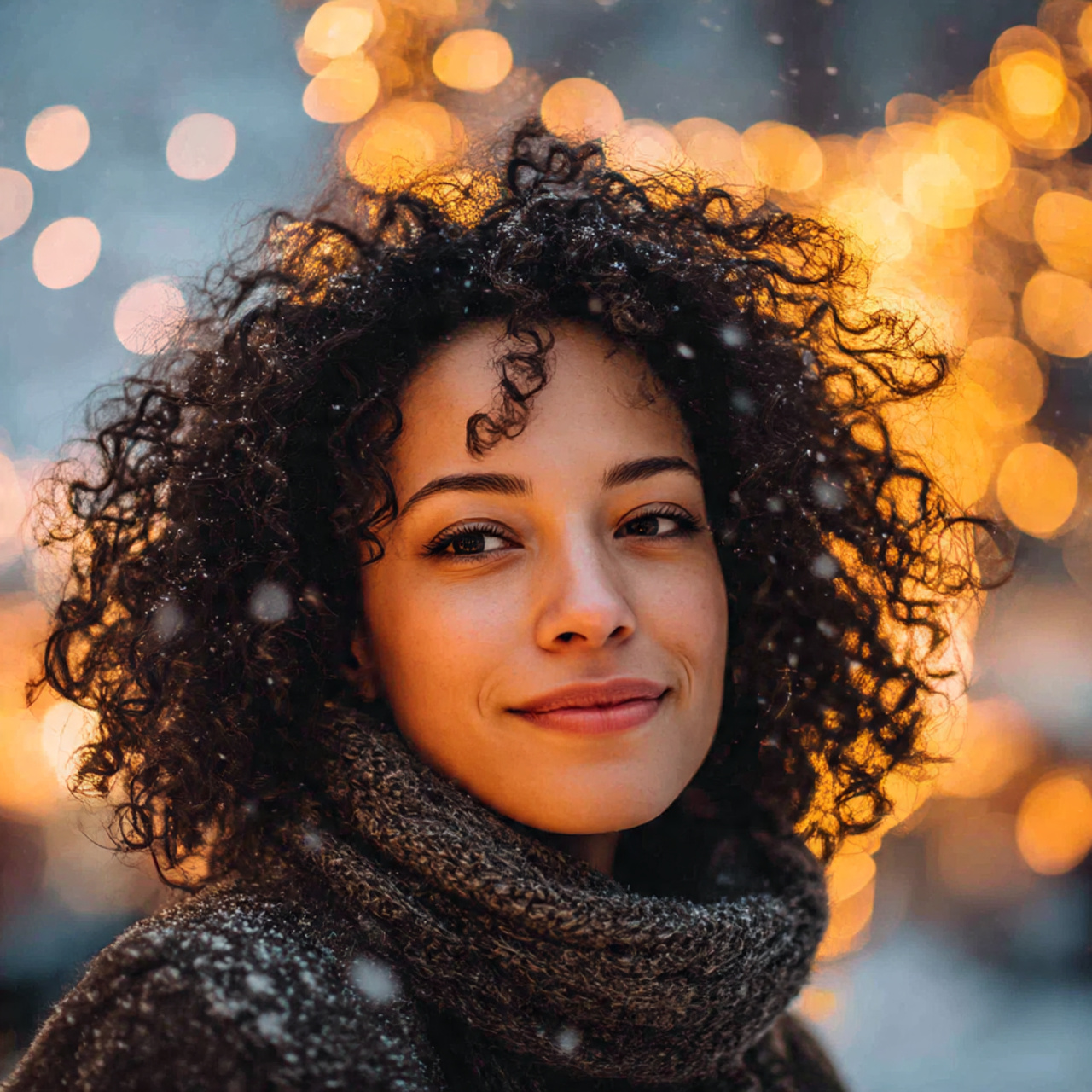 a woman with naturally defined voluminous curls