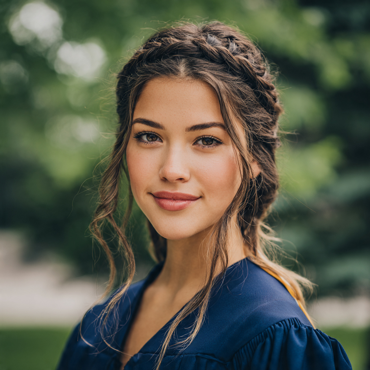 a young woman with a heart shaped face