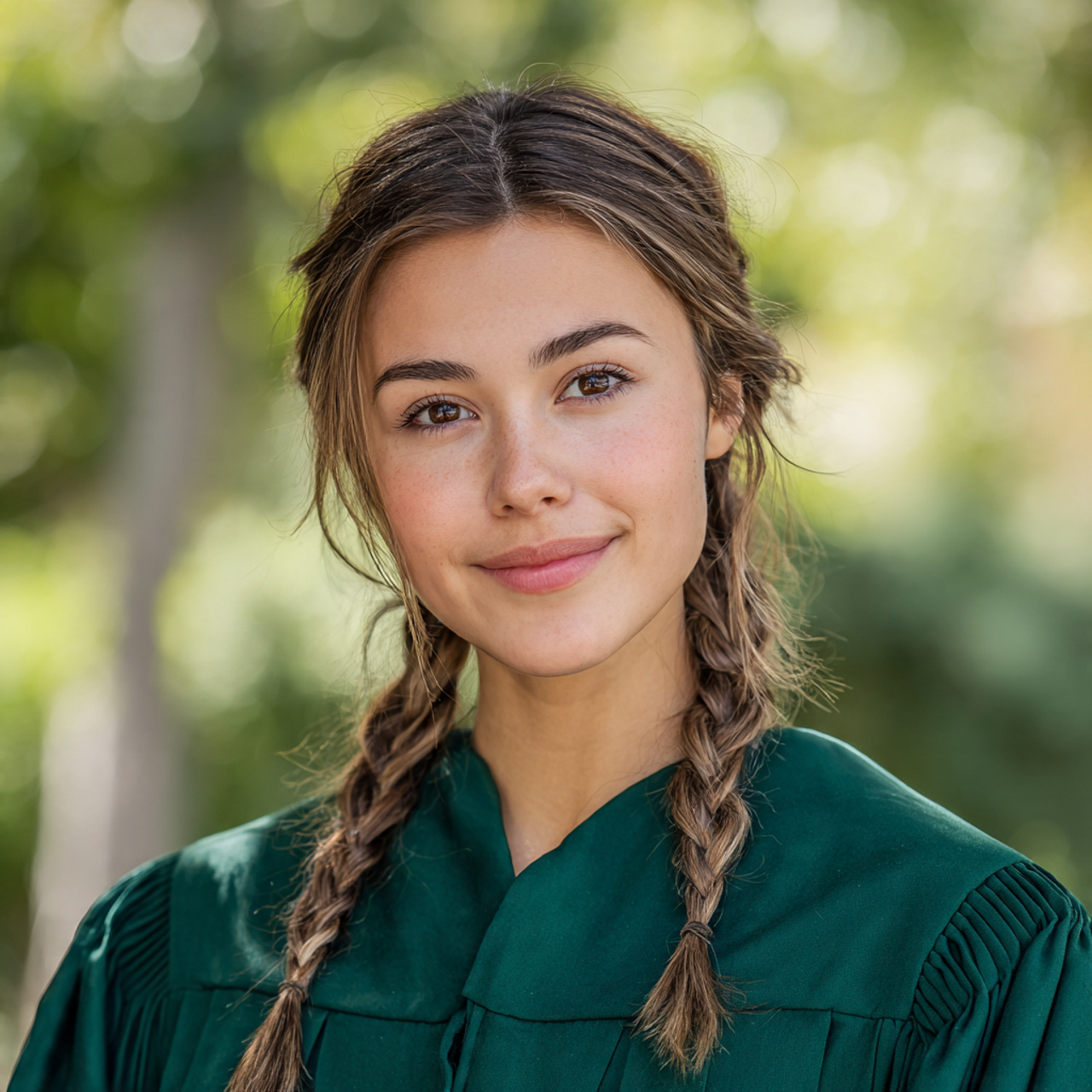 a young woman with a round face 1