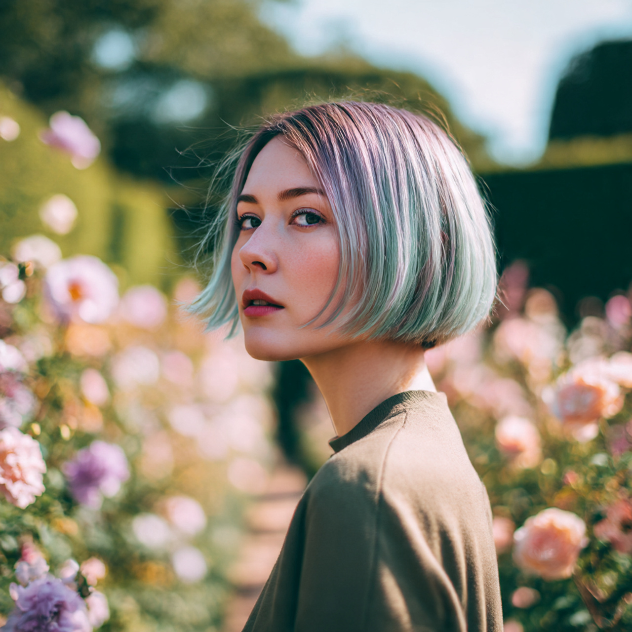 20 Undercut Bob Ideas for the Perfect Edgy Haircut 16 a young woman with a soft pastel 1