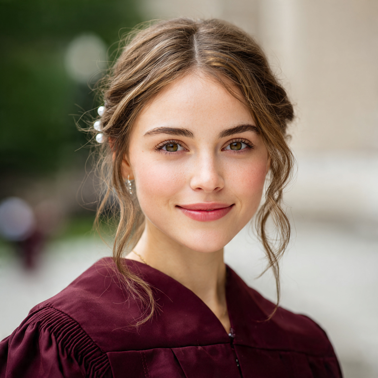 a young woman with a square face 1