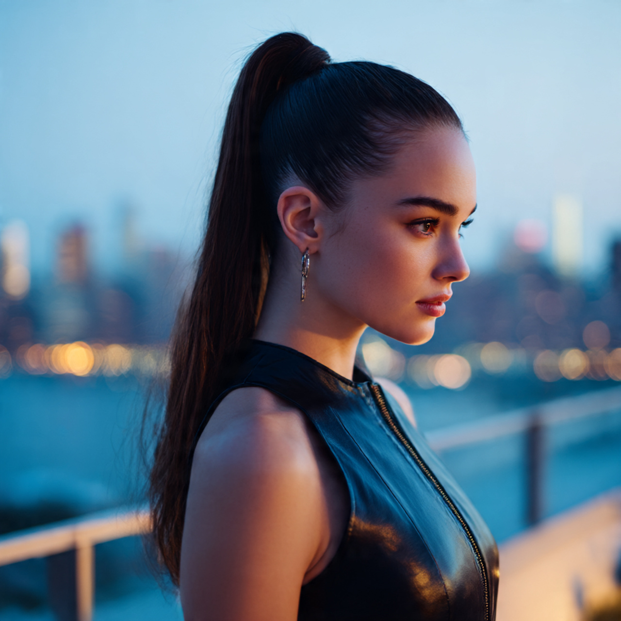 a young woman with an oval face 1