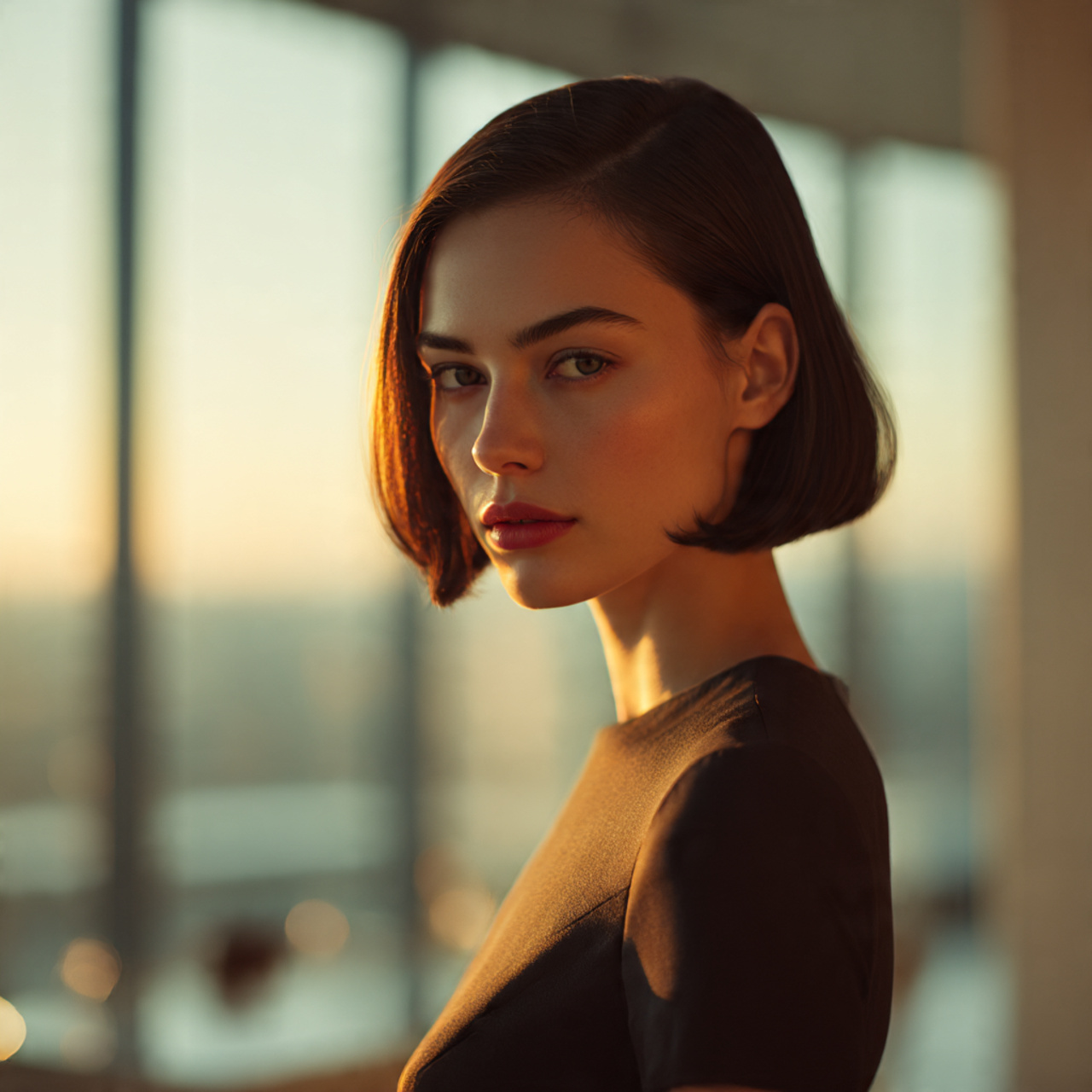 a young woman with an oval face