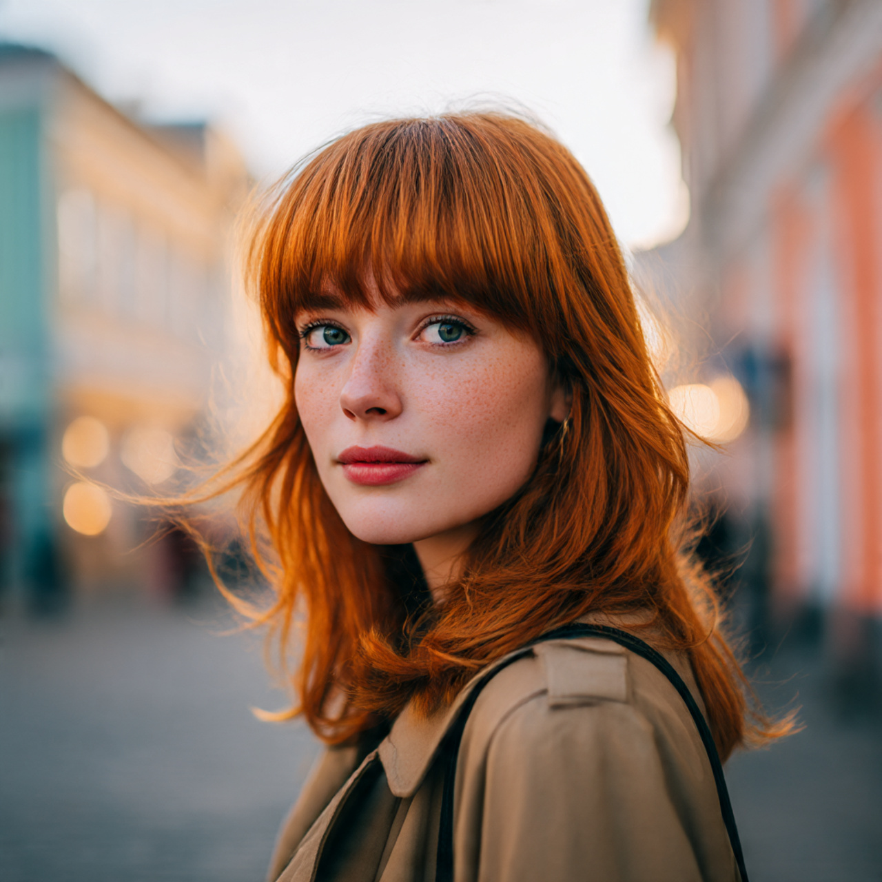 20 Layered Haircut Ideas to Transform Your Look 10 a young woman with copper red hair cut