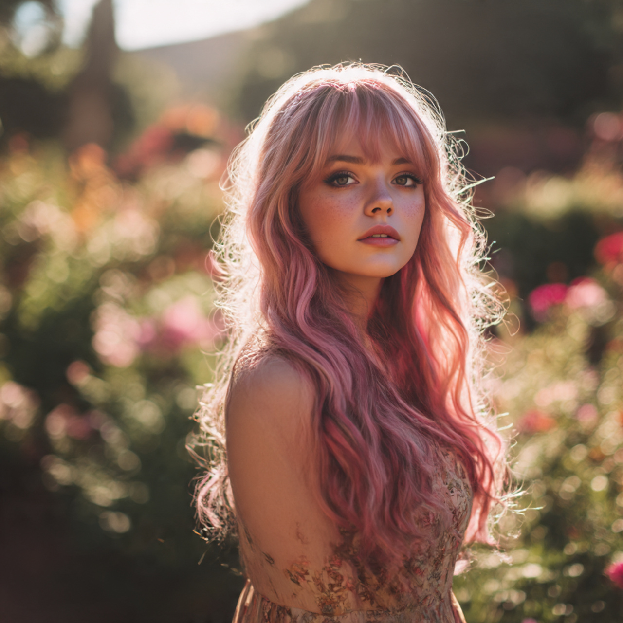 32 Ultimate Pink Hair Color Inspiration for Every Personality 5 a young woman with long wavy hair
