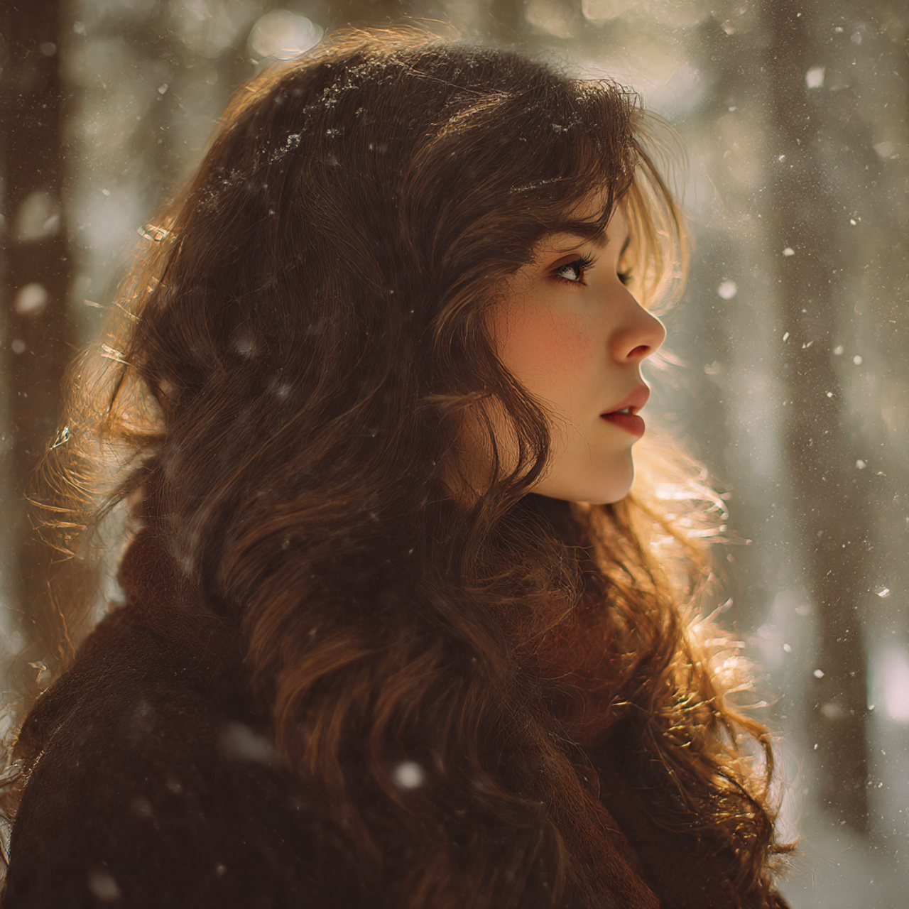 a young woman with rich chocolate brown