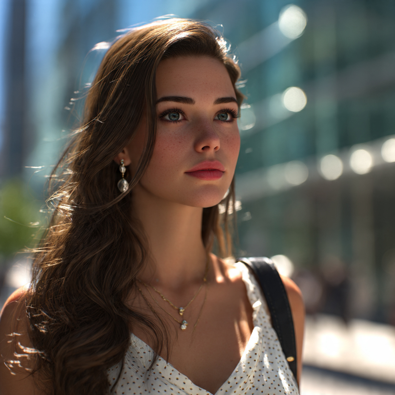 a young woman with shiny deep espresso brown