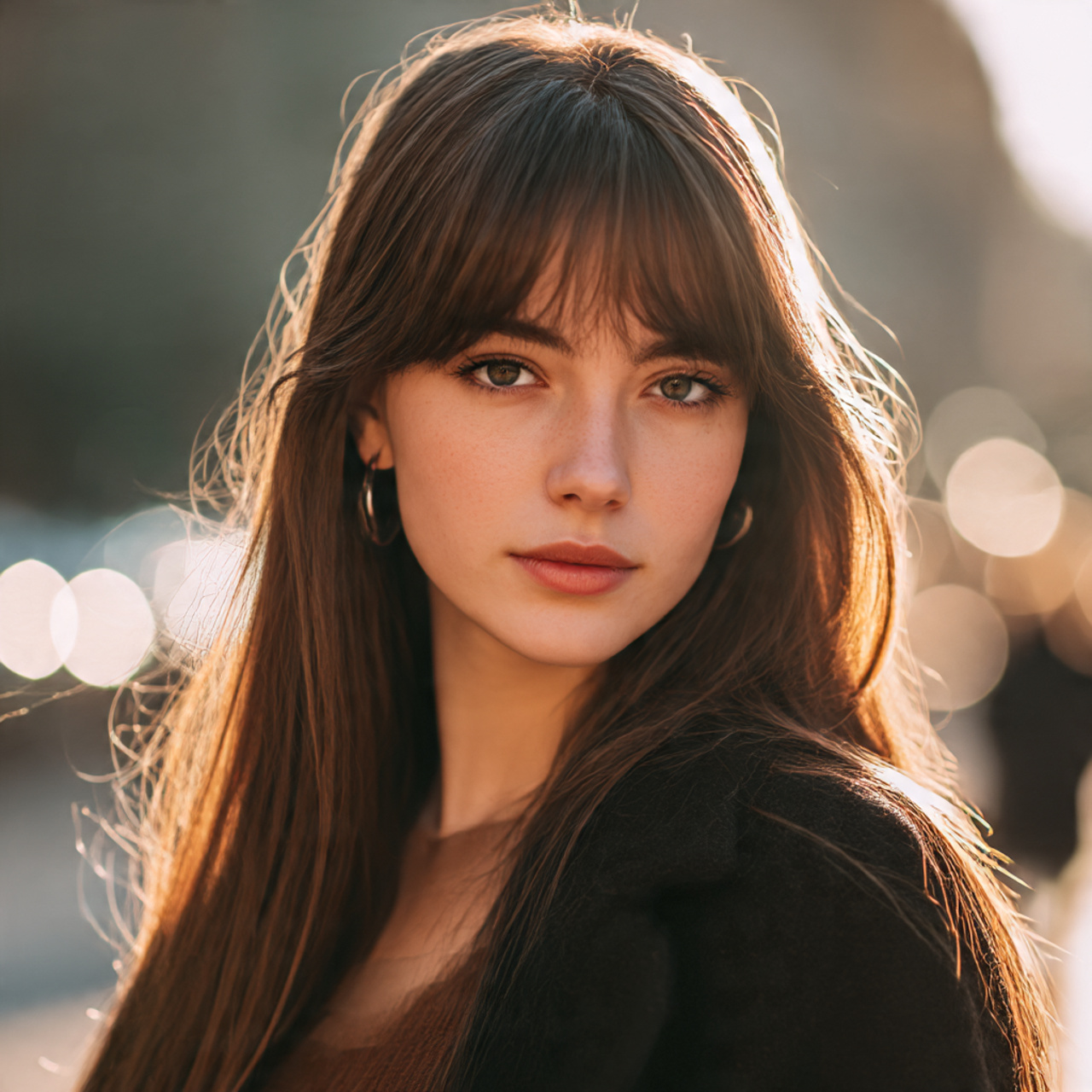 a young woman with sleek long hair