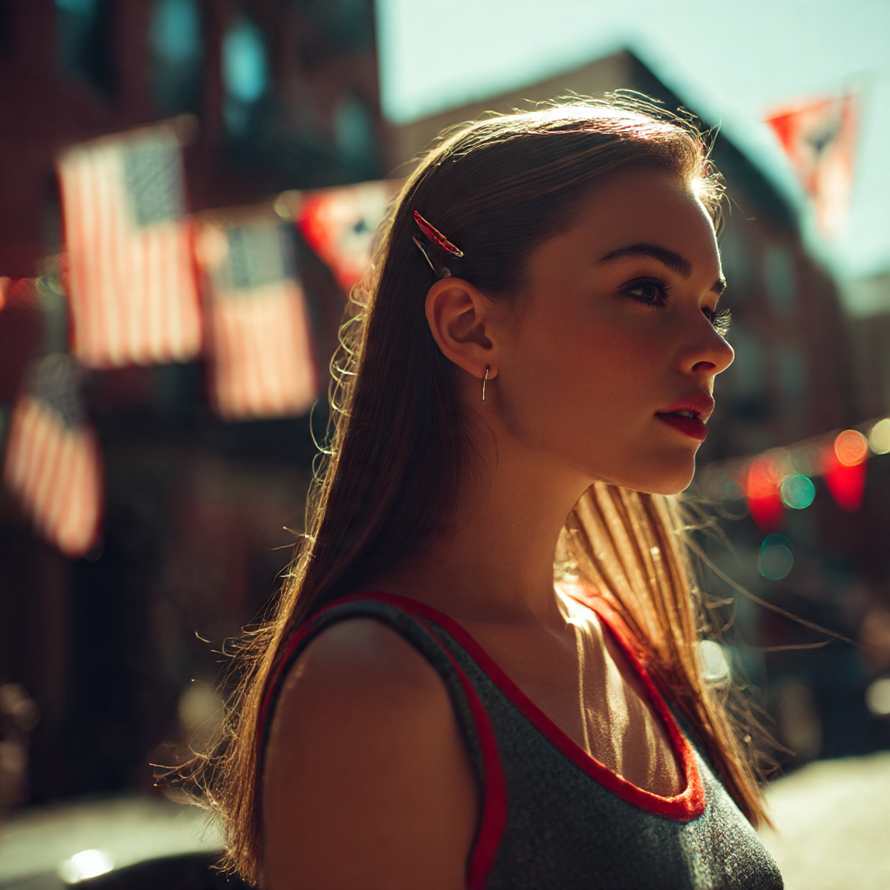 a young woman with sleek straight hair