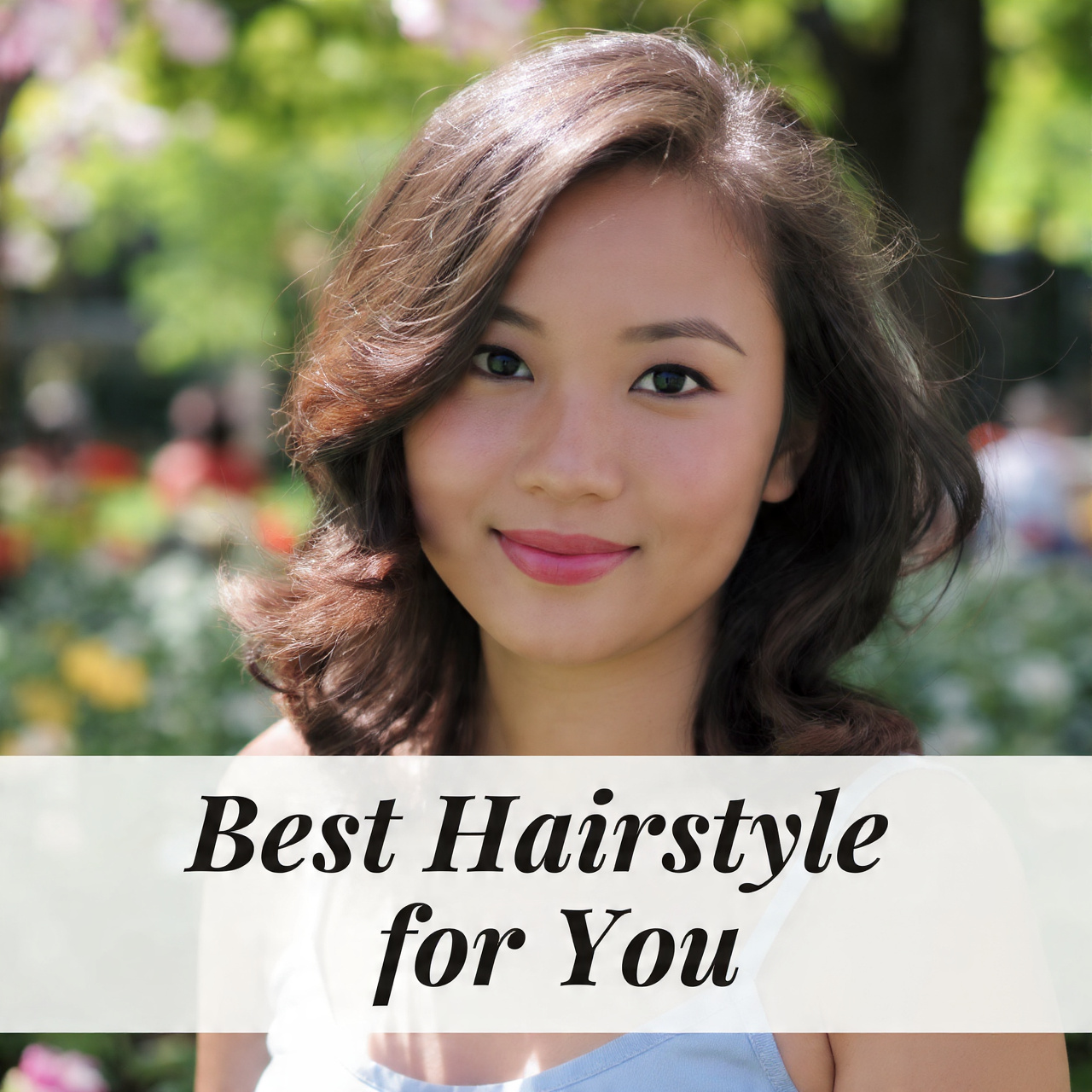 a young woman with soft side swept bangs